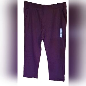 Time & Tru Women's Mid Rise Fleece Pants Size XXL/2XG 20